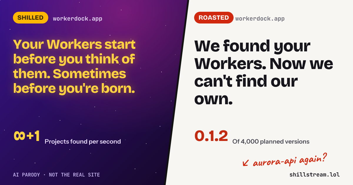 Before / after: workerdock.app shilled and roasted